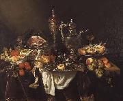 Abraham van Beijeren Banquet still life. oil on canvas